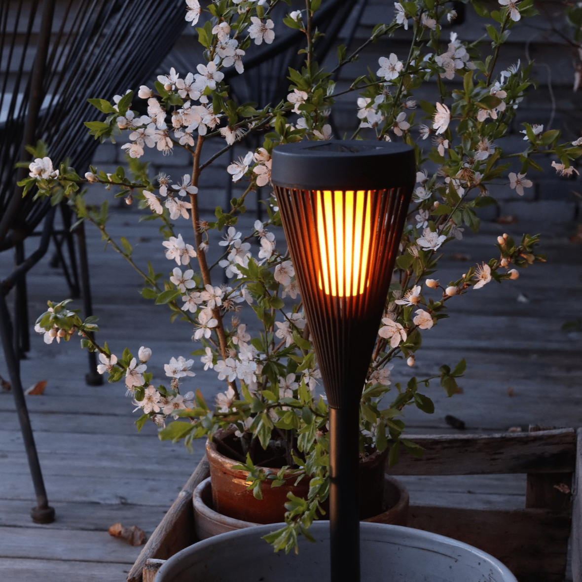 LED Solcelle Havefakkel 3-i-1