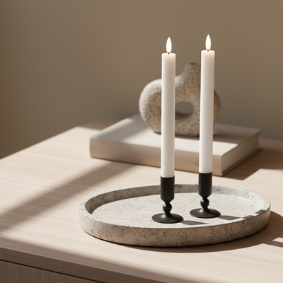 2 stk. LED Kronelys Hvide – 22,5 cm