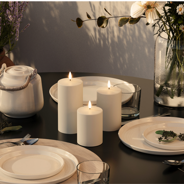 Udendørs 3-Pak Deluxe LED-lys inkl fjernbetjening - Sandfarvet