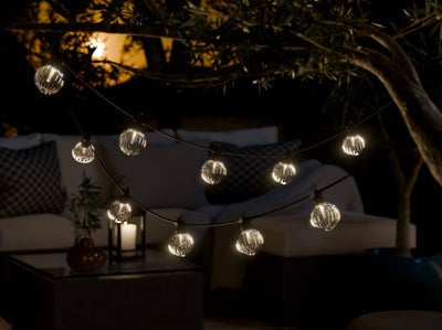 Eksklusiv stribede lyskæde Ø8 STARTERSÆT