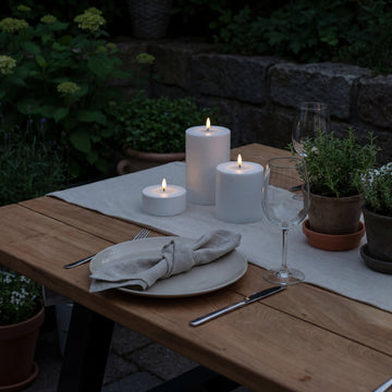 Udendørs Jumbo LED Fyrfadslys – Real Flame fra Deluxe Homeart