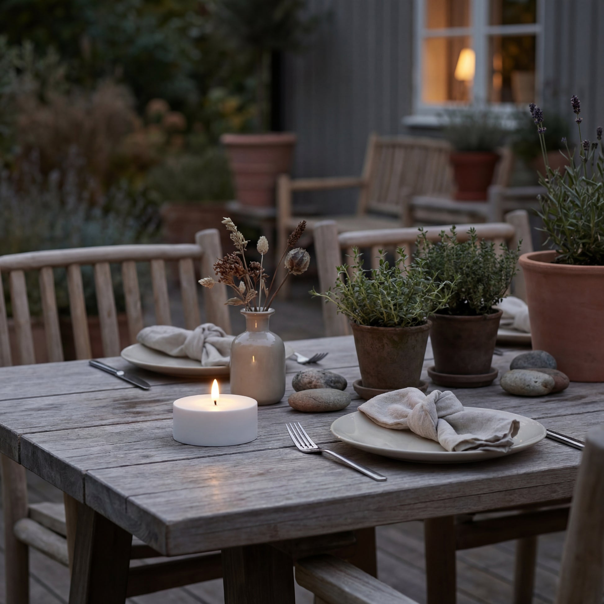 Udendørs Jumbo LED Fyrfadslys – Real Flame fra Deluxe Homeart