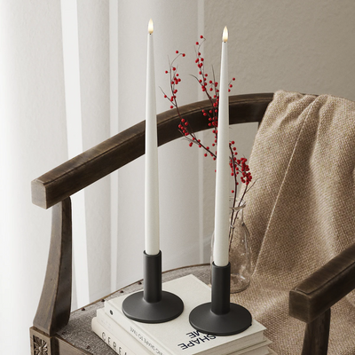 LED Kertelys med lak 2 stk 38 cm - Deluxe Homeart