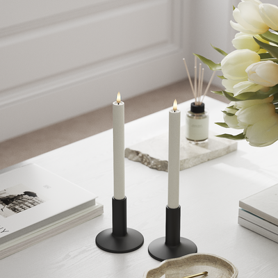 LED Kronelys 2 stk Ø2 x 24 cm