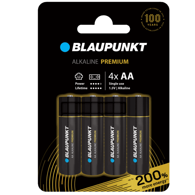 4 x AA Batterier - Blaupunkt Alkaline Premium