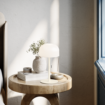 Deluxe Homeart LED lampe – Ikon Copenhagen 27 cm – Beige
