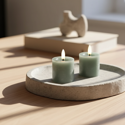 Små LED Bloklys - 2-Pak Grøn