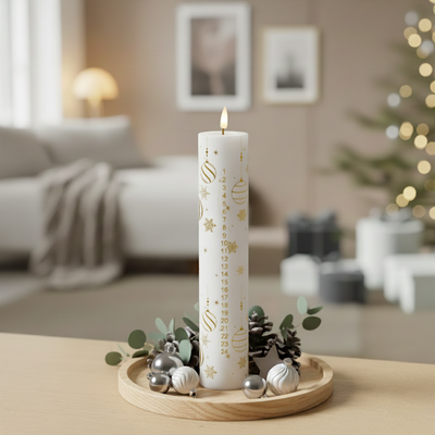 LED Kalenderlys inkl. fjernbetjening og batterier - Deluxe Homeart