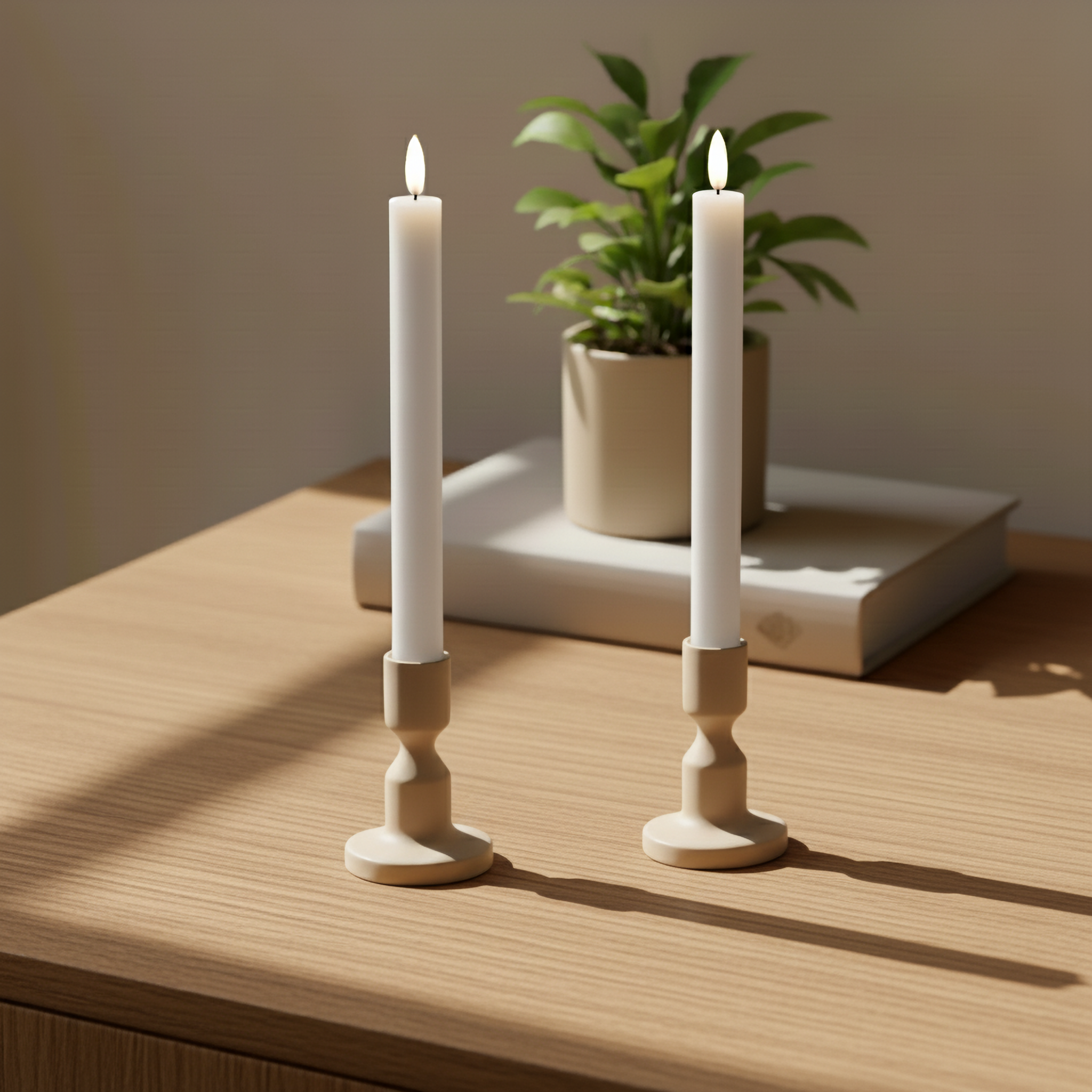 LED Kronelys 2 stk Ø2 x 24 cm