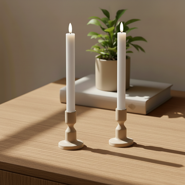 LED Kronelys 2 stk Ø2 x 24 cm