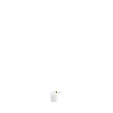 Uyuni LED Fyrfadslys, Nordic White, Smooth, Ø5 x H2,8 cm