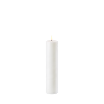 Uyuni LED Bloklys, Nordic White, Smooth, Ø4,8 x H22 cm