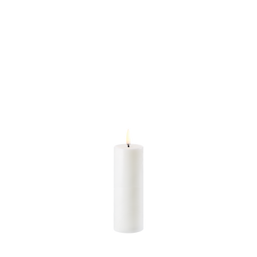 Uyuni LED Bloklys, Nordic White, Smooth, Ø5 x H14,5 cm