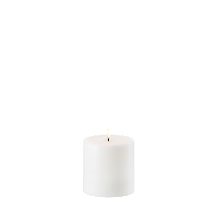 Uyuni LED Bloklys, Nordic White, Smooth, Ø10,1 x H10 cm