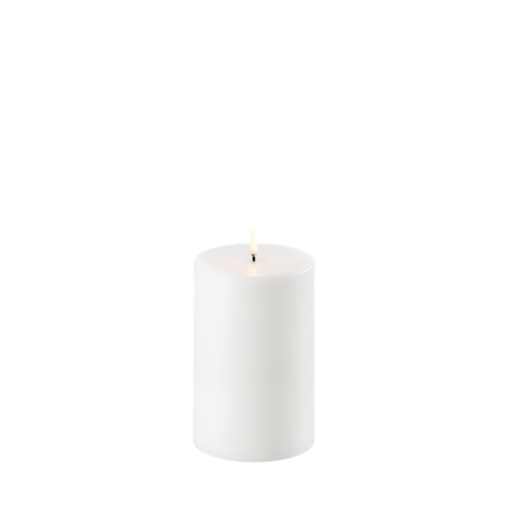 Uyuni LED Bloklys, Nordic White, Smooth, Ø10,1 x H15 cm
